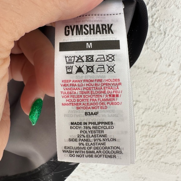 Gymshark Sport Crop Tank Gray White Medium - Picture 7 of 9